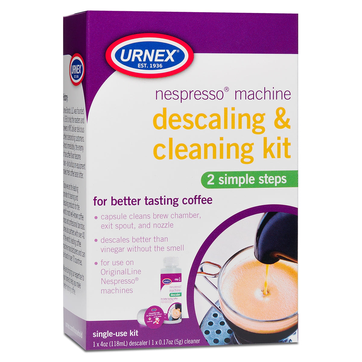 Urnex Nespresso Machine Descaling & Cleaning Kit